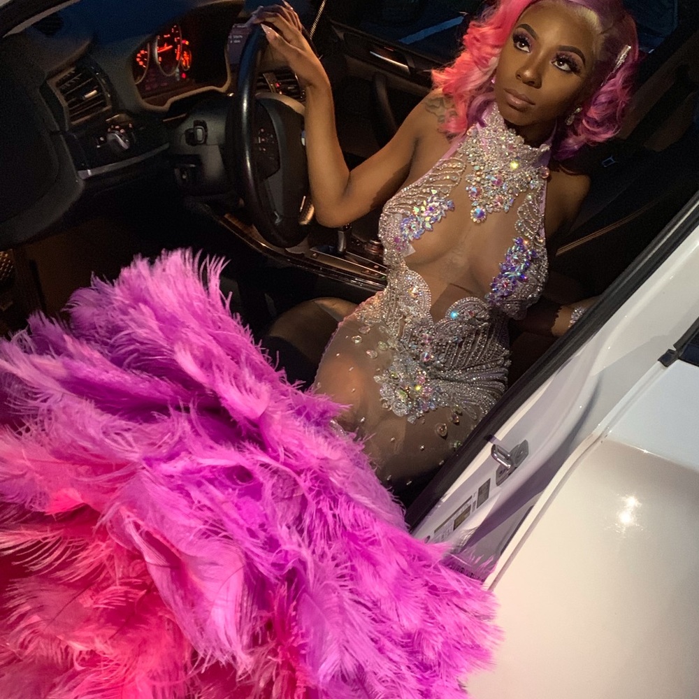 A custom SHANE JUSTIN Prom Dress